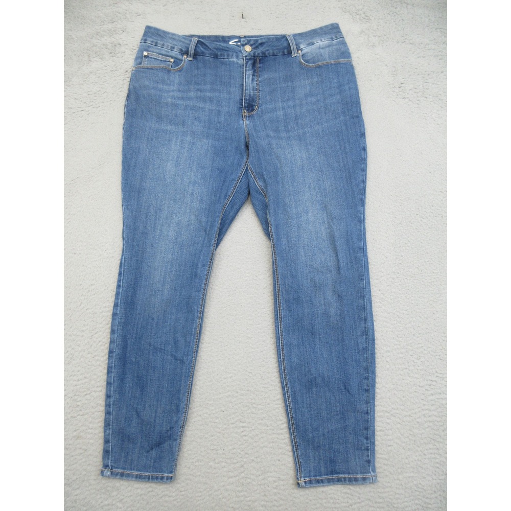Seven7 Skinny Jeans Women 18W Blue Denim Officecore Modern Classic Casual